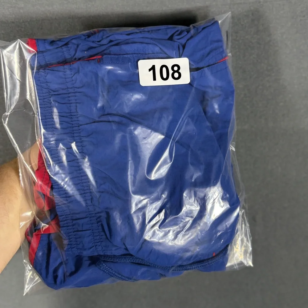 Body Glove Swim Trunks Mens M Blue Red Logo Mesh Lined Board Shorts Athletic